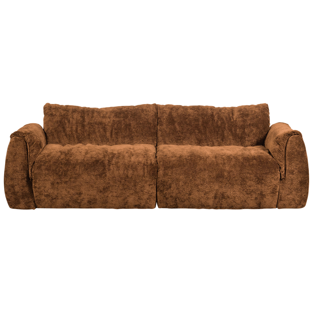 2-vietė sofa BAGGY, 3D šenilo audinys, vidutinio rudo atspalvio