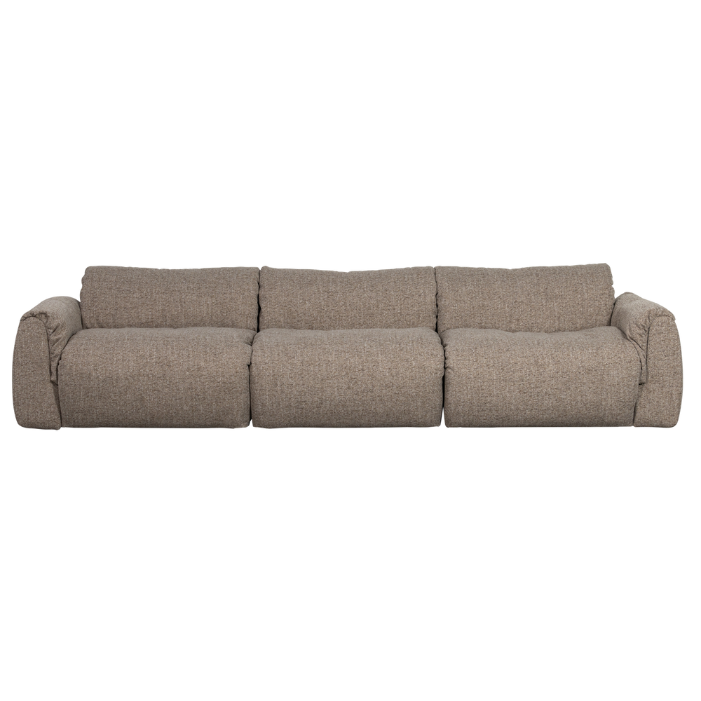 3-vietė sofa BAGGY, austas audinys, ruda spalva