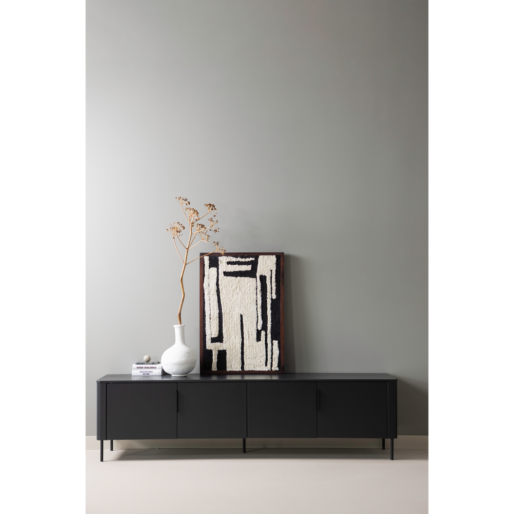 TV spintelė GUNNAR, matinė juoda