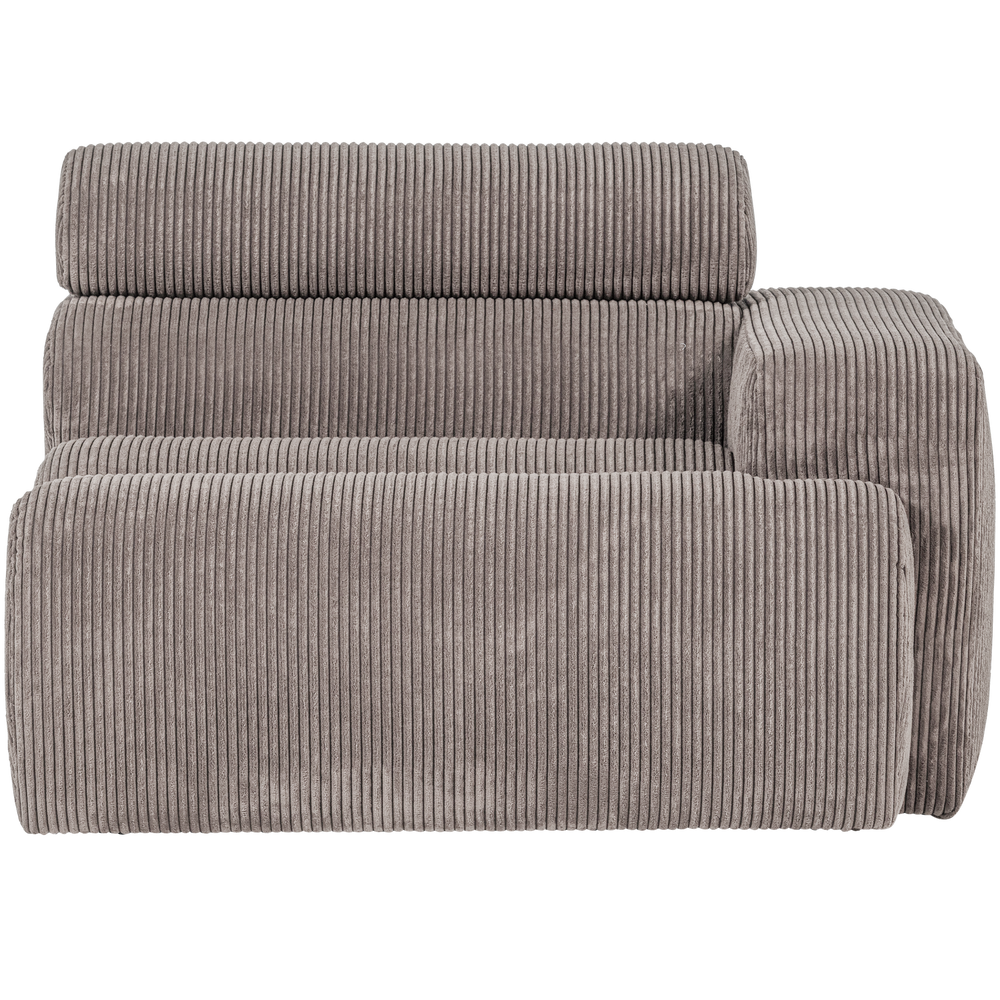 1-vietis elementas NOVI, porankis dešinėje, briaunotas audinys, smėlio