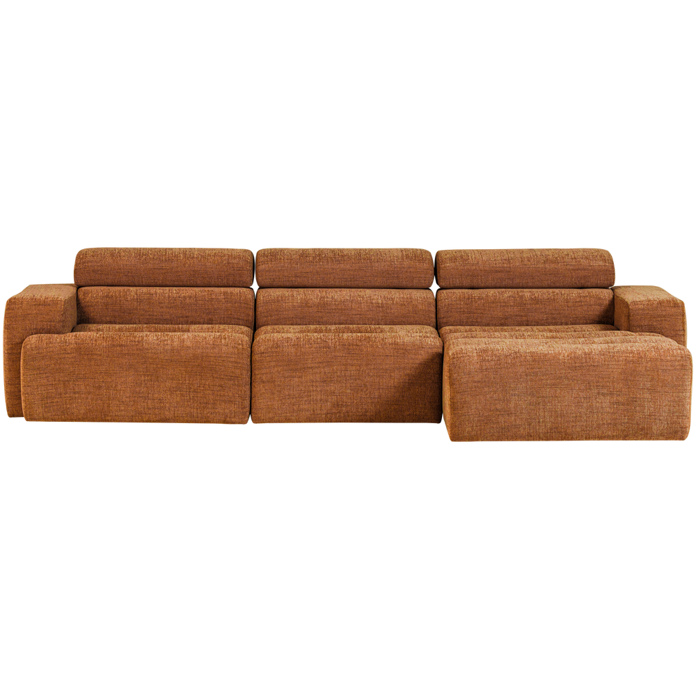 Kampinė sofa NOVI, melanžas, oranžinė
