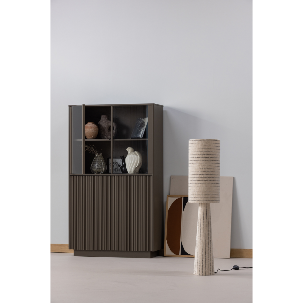 Žema vitrina NOVA, pušis, ruda