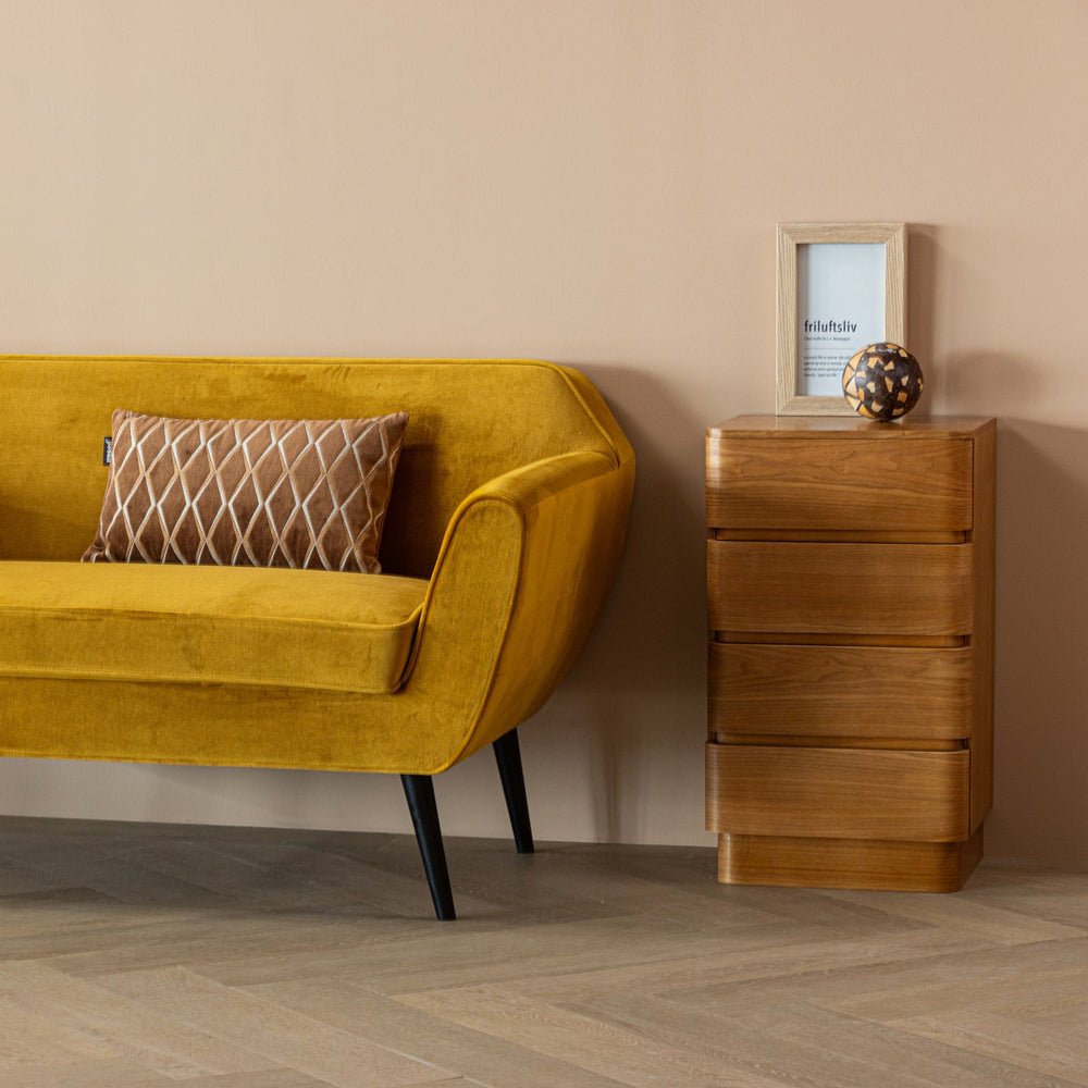 Sofa ROCCO 150 cm, veliūras ochros geltona