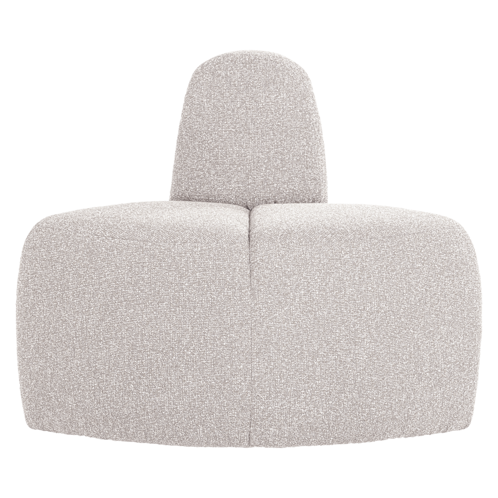 Valgomojo suolas MOJO 100 cm kampinis su atloše, bouclé ecru