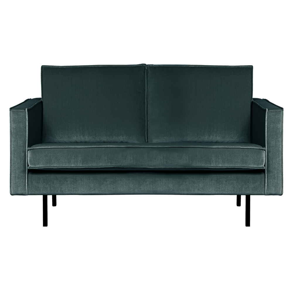 Sofa RODEO 2-vietė, aksominis žalia/mėlyna