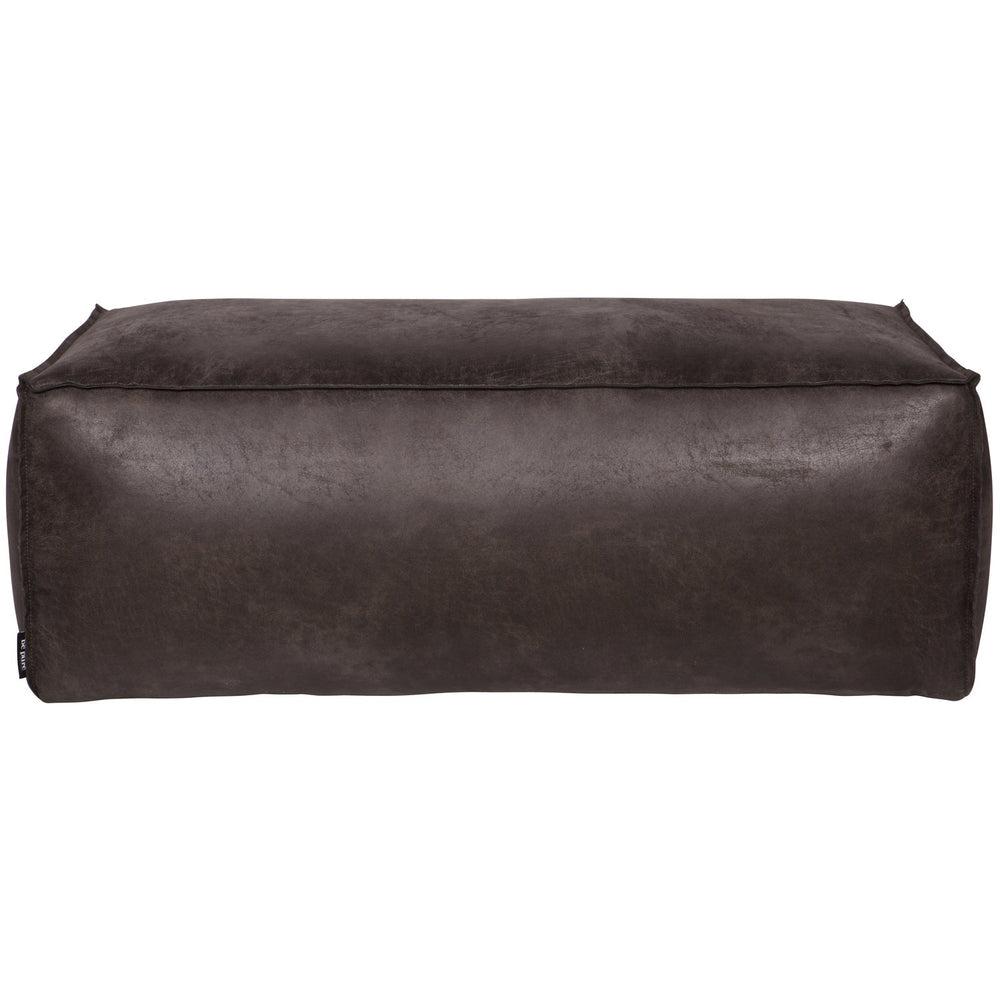 Pouf RODEO, black eco-leather