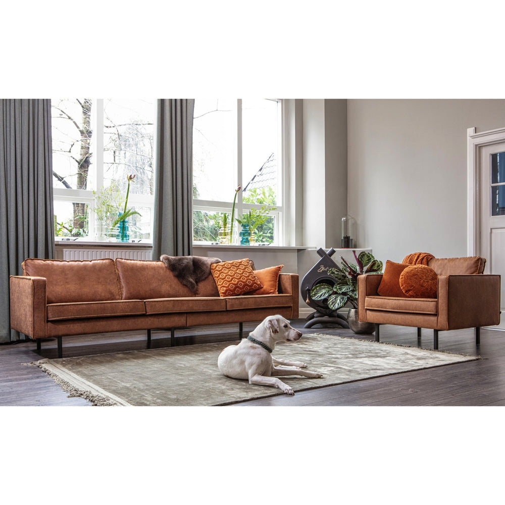Armchair RODEO, cognac eco-leather
