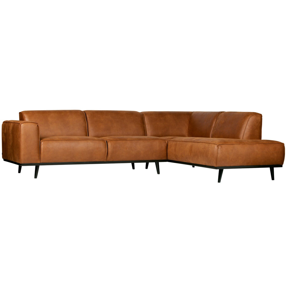 Kampinė sofa STATEMENT dešinioji, eko oda konjako