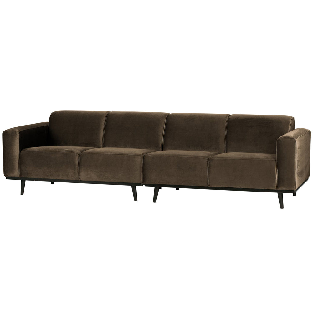4-Seater 280 Cm STATEMENT SOFA VELVET, Taupe