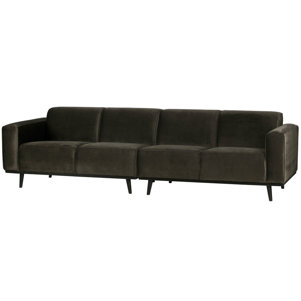 4-Seater 280 Cm STATEMENT SOFA VELVET, Warm Green