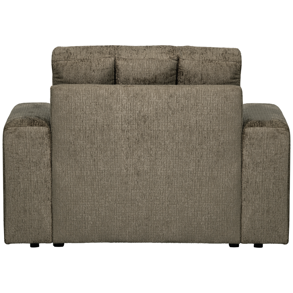 Armchair SECOND DATE, structured velour Bonsai