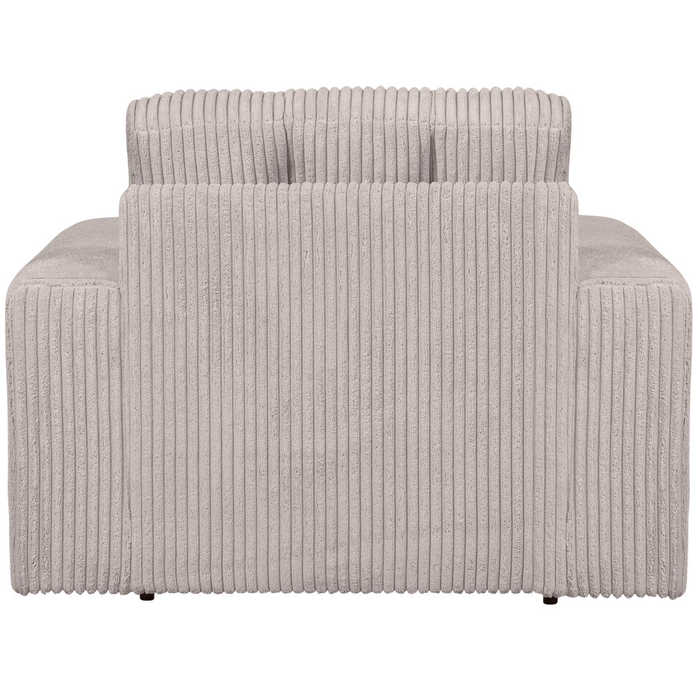 Armchair SECOND DATE, ribbed fabric Natural
