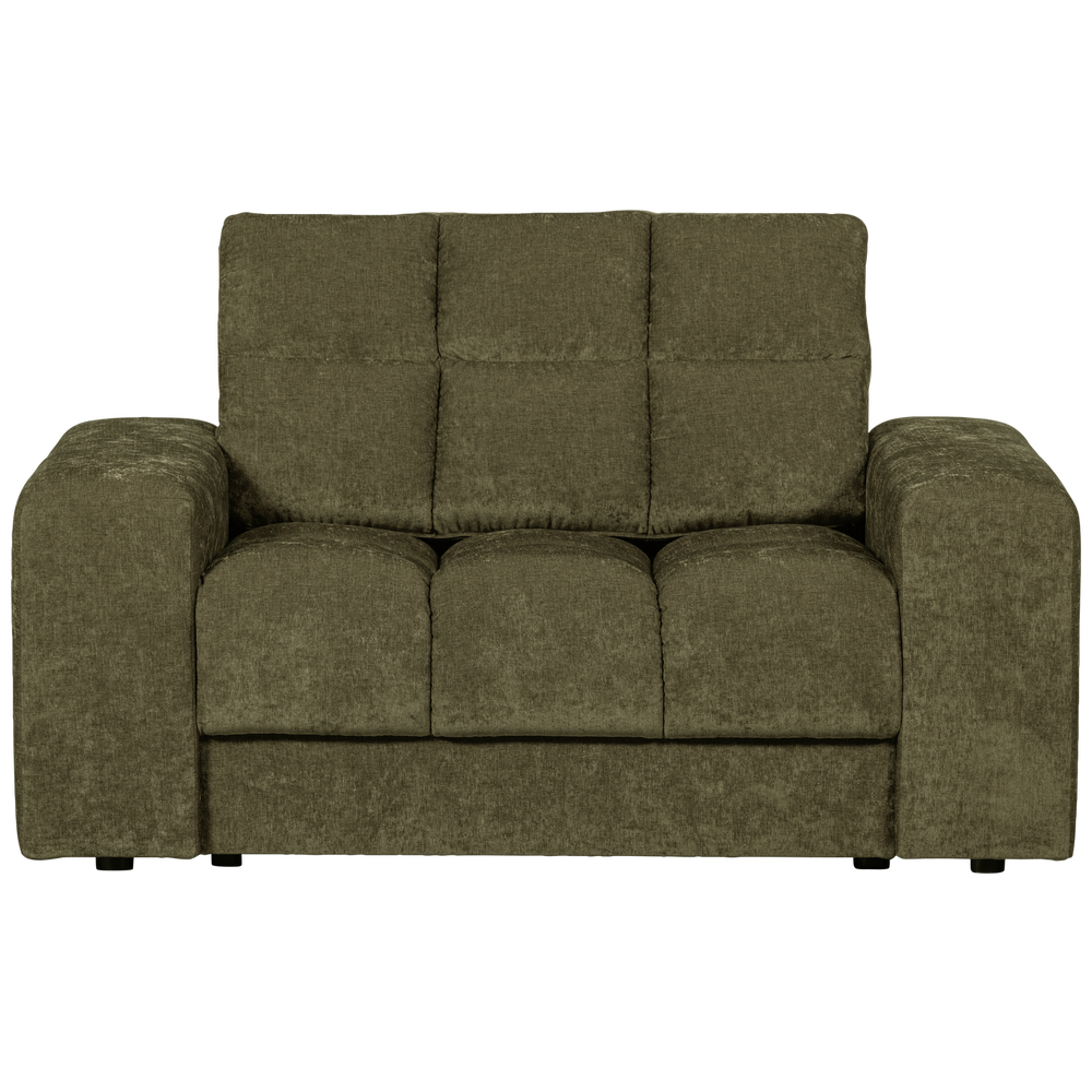 Two-seater armchair SECOND DATE, Vintage Green fabric