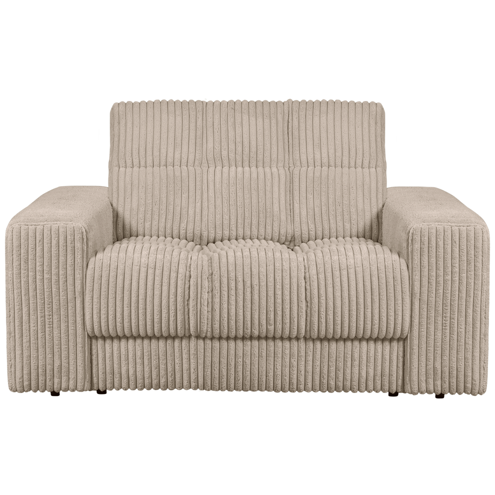 Two-seater sofa SECOND DATE, chunky bouclé fabric Travertine