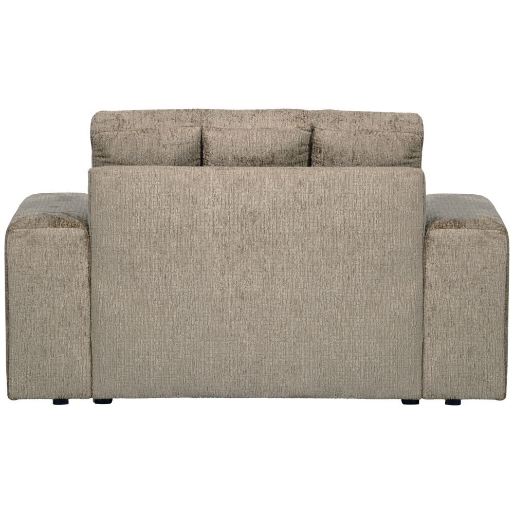 Two-seater sofa SECOND DATE, textured velvet Wheatfield