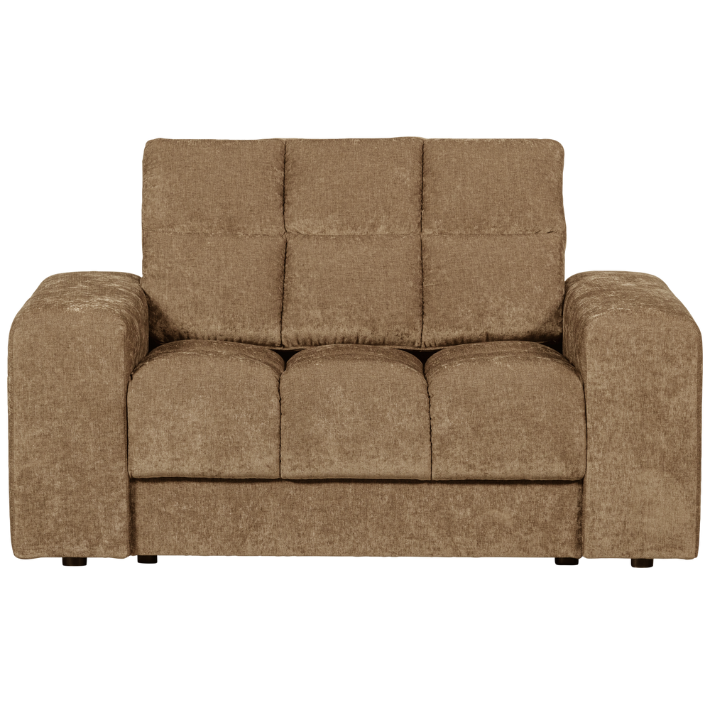 Two-seater armchair SECOND DATE, woven fabric Vintage Sand