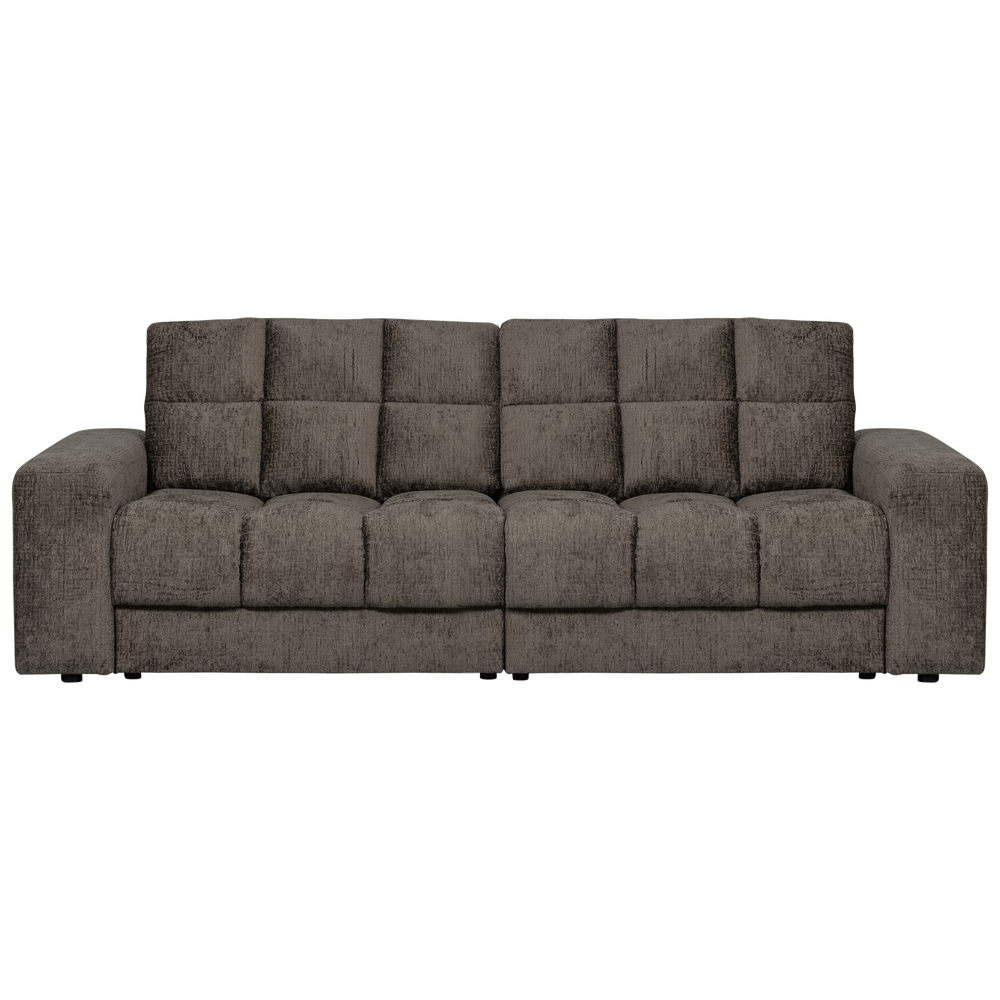 Two-seater sofa SECOND DATE, textured velvet, mountain