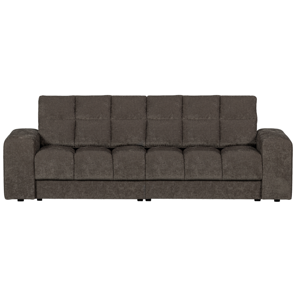 Two-seater sofa SECOND DATE, vintage fabric, warm gray