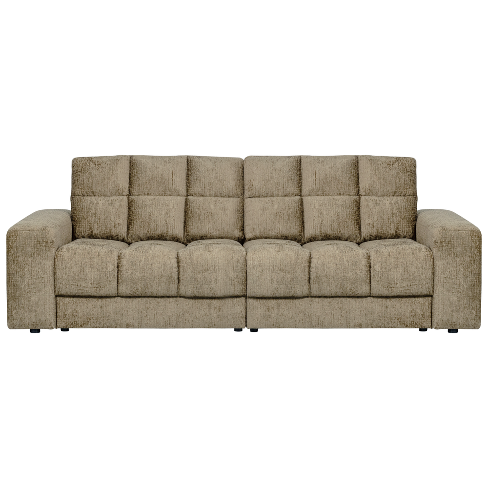 Two-seater sofa SECOND DATE, structural velvet, wheatfield