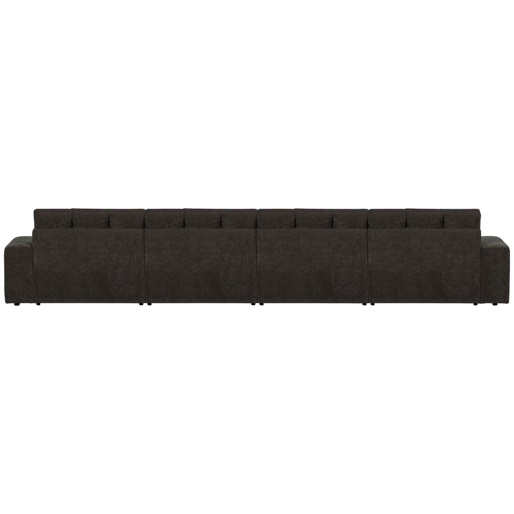 SECOND DATE 4-seater sofa, vintage fabric, anthracite