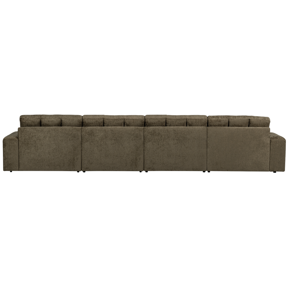 4-seater sofa SECOND DATE, textured velvet, bonsai