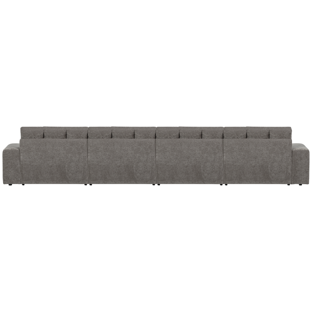 4-seater sofa SECOND DATE, vintage fabric, mouse colour
