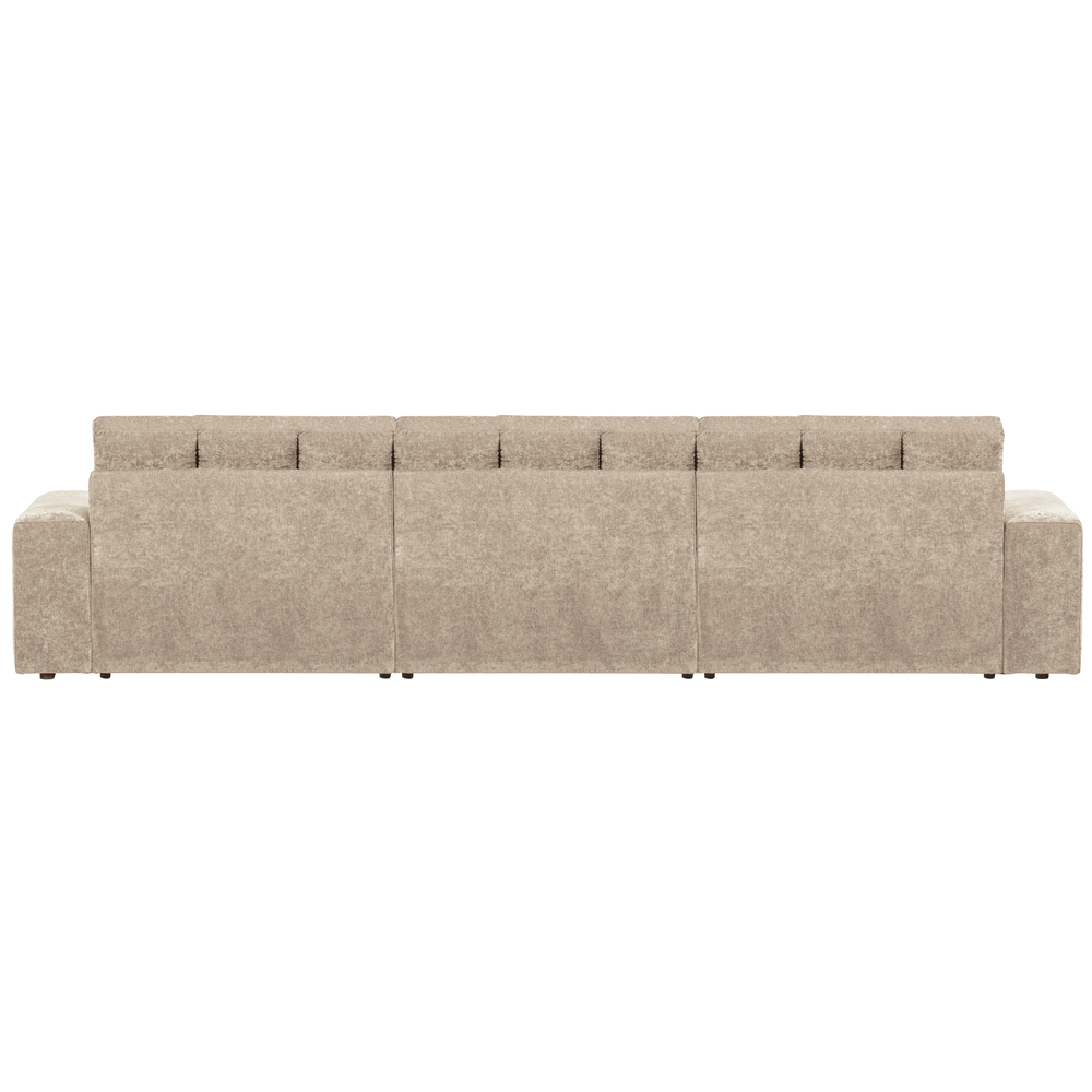 Right-hand Chaise longue Element SECOND DATE, vintage fabric, nougat