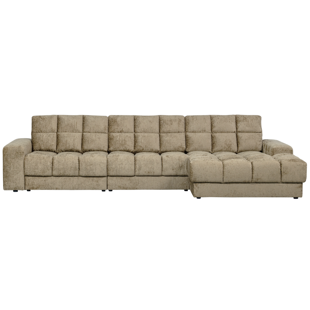 Right Sofa Element SECOND DATE, structural velvet, wheatfield