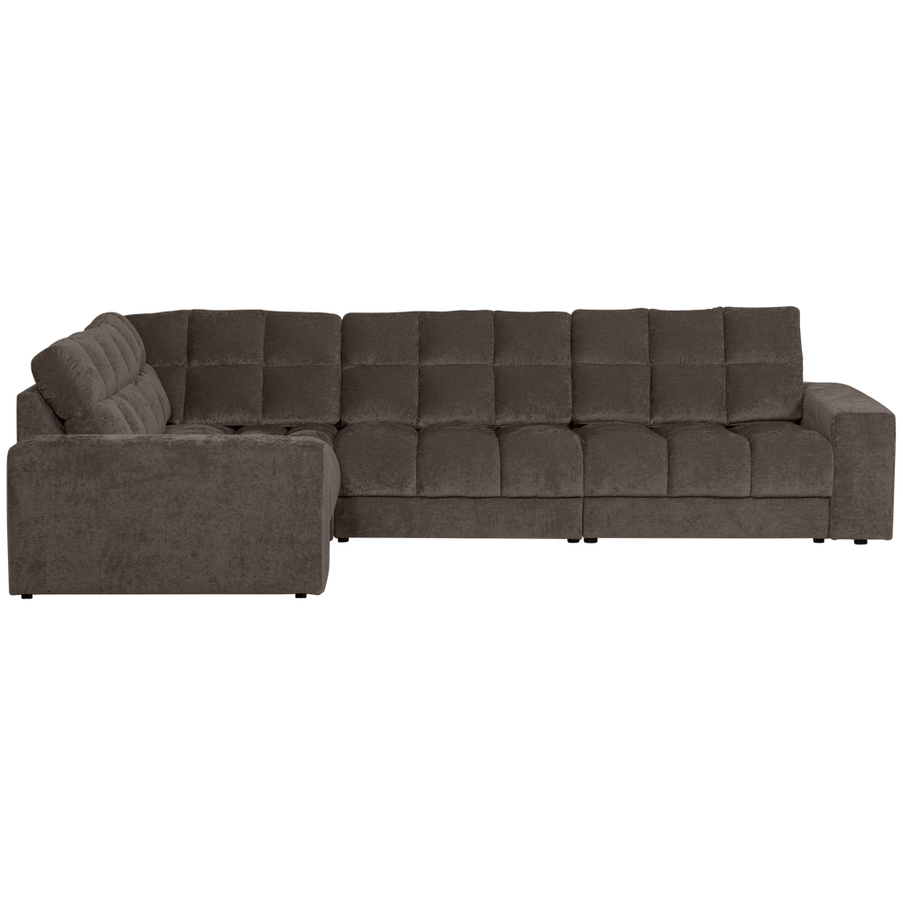 Kampinė sofa SECOND DATE, vintažinis audinys, šiltai pilka