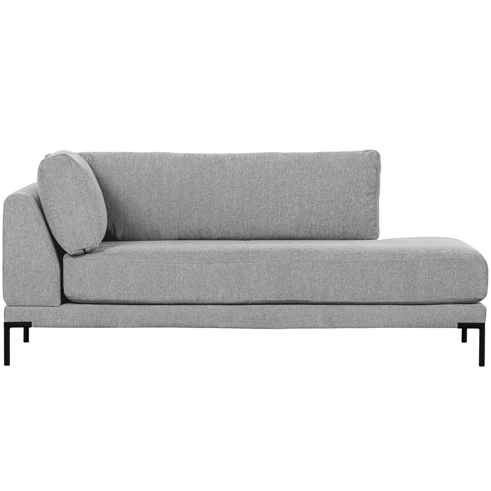 Bed element COUPLE, right light gray