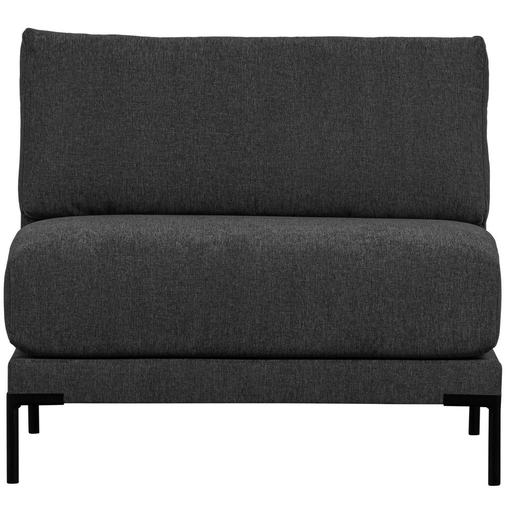 Two-seater module COUPLE, velvet, dark grey