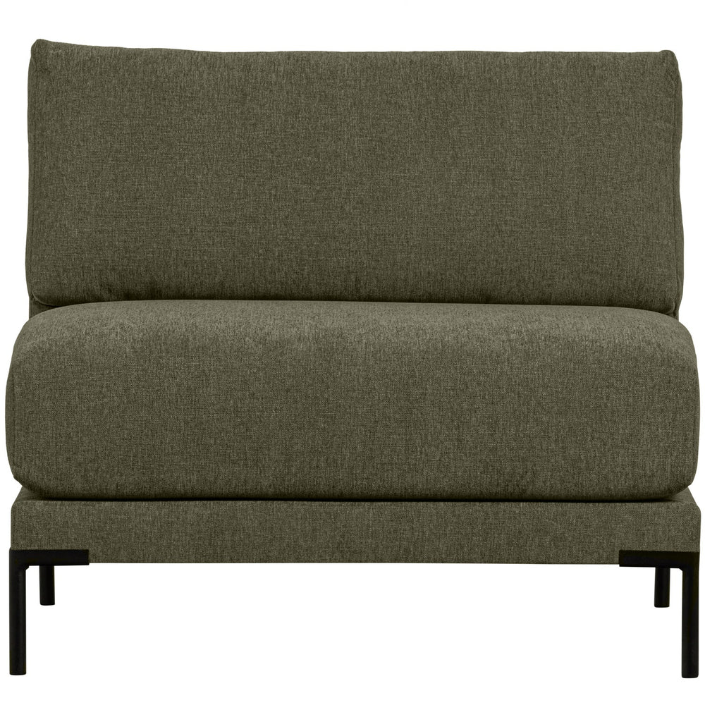 Two-seater module COUPLE, velour, warm green