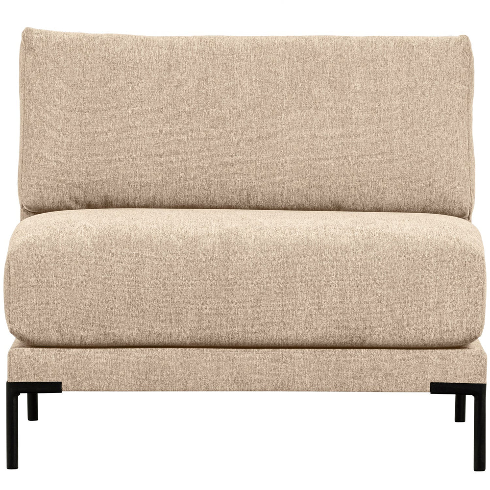 Two-seater module COUPLE, velour, natural melange