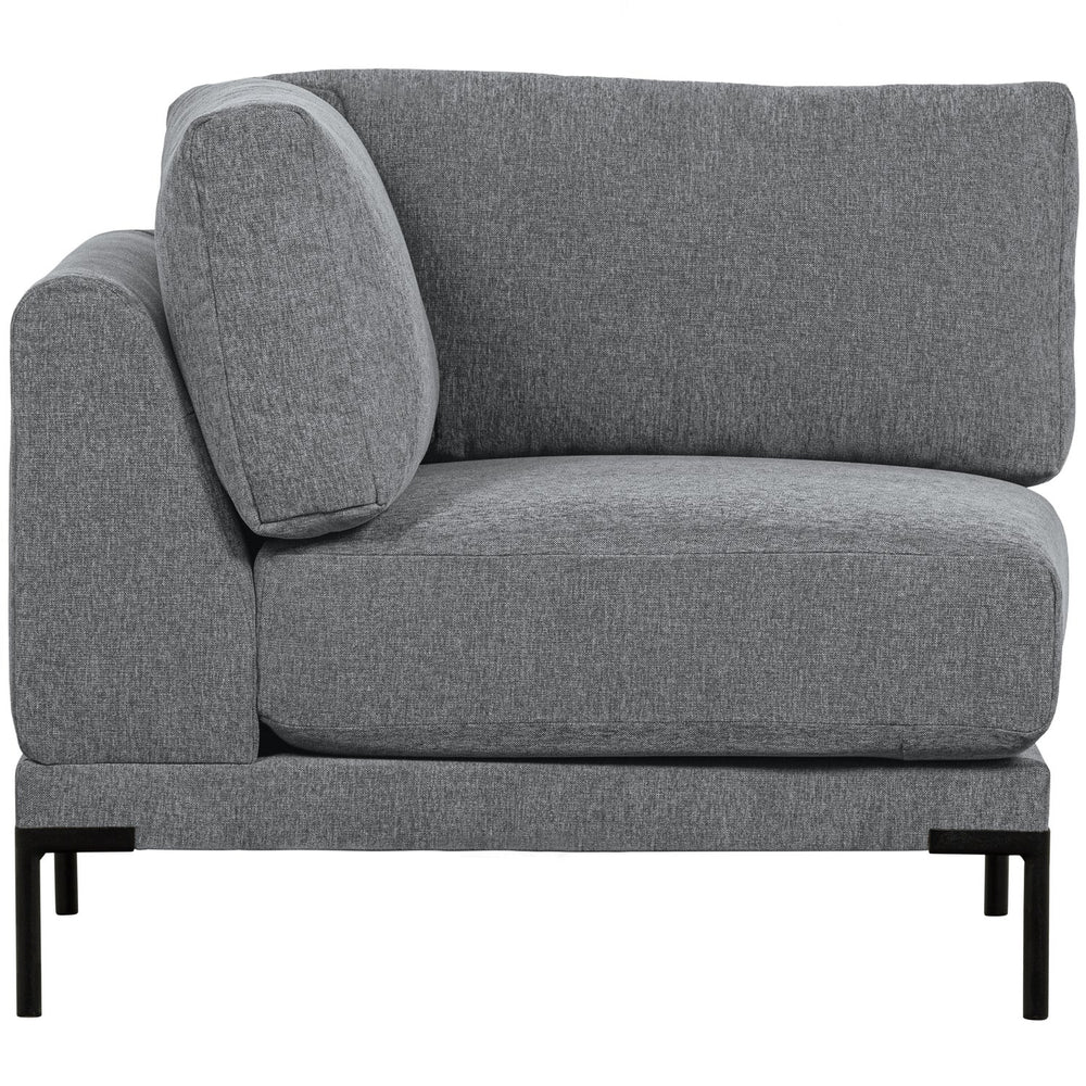 Corner element COUPLE, velvet, denim melange