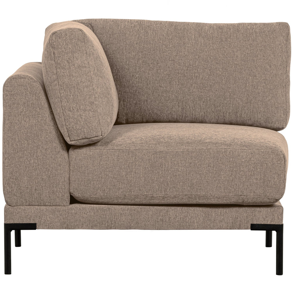Corner element COUPLE, velvet, mud melange