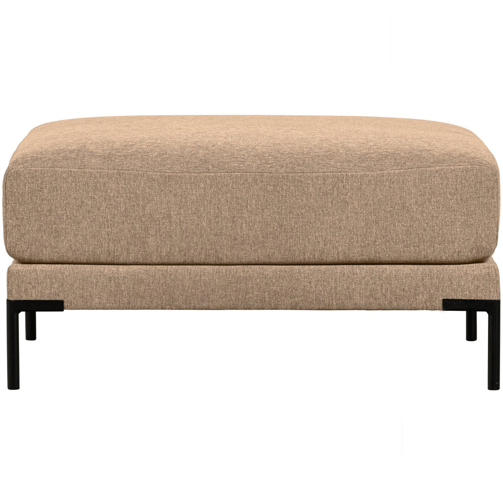 Pouf COUPLE, 100 cm, velour, butter melange