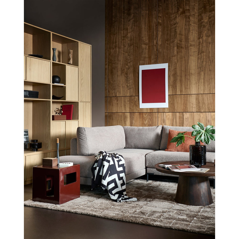 Two-seater module COUPLE, velour, light grey