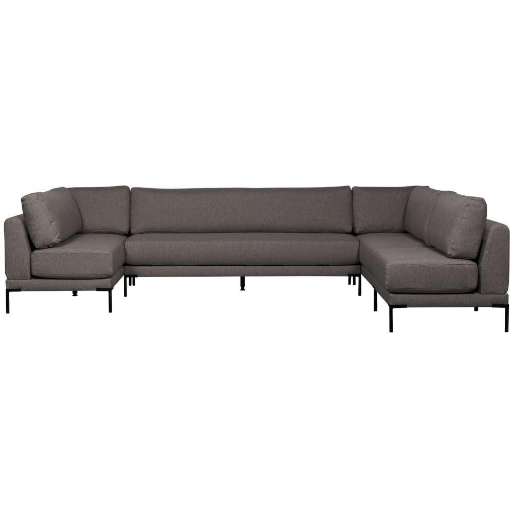 Valgomojo suoliukas COUPLE 200 cm, pilkai margas