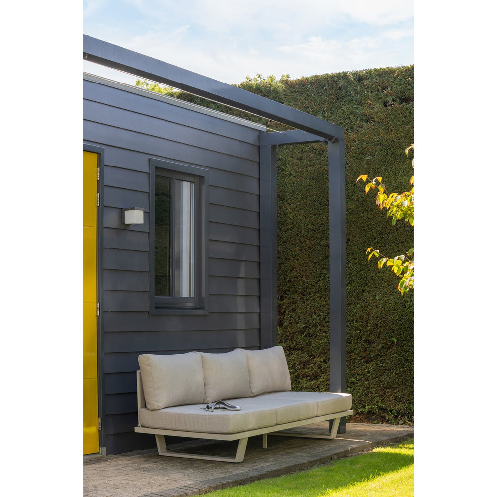 3 Seater Garden Bench BEAR, aluminium, sand coloured