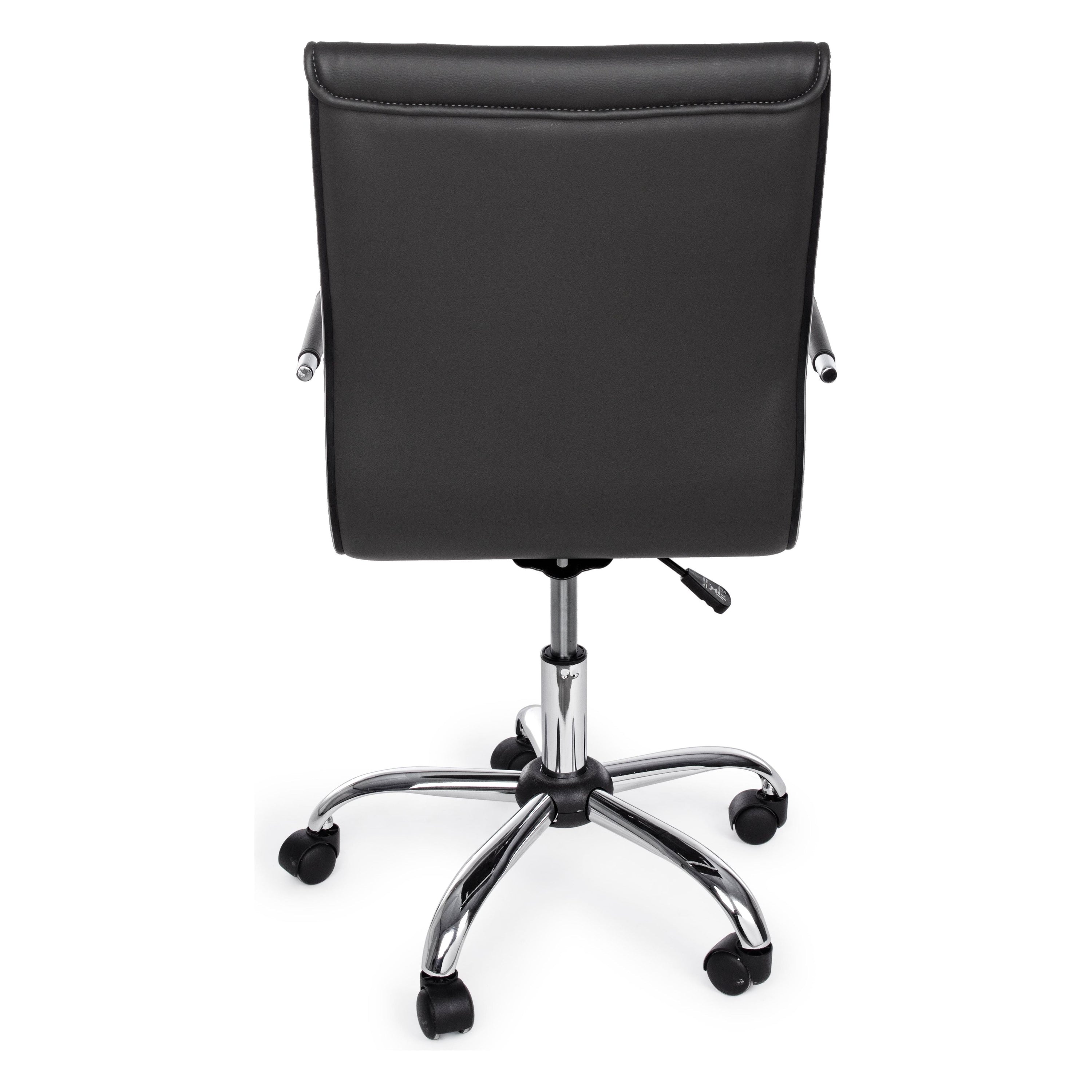 PERTH biuro kėdė su ratukais, dirbtinė oda, tamsiai pilka spalva