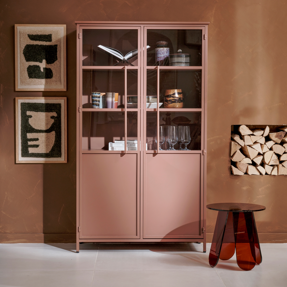 Display cabinet EXHIBIT, sand-coloured