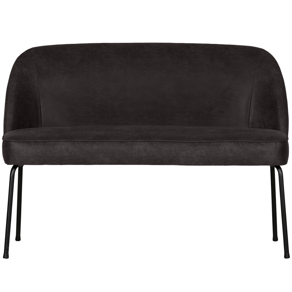 Valgomojo suoliukas VOGUE, eko odos, juodos spalvos