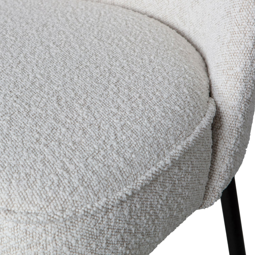 Valgomojo suoliukas VOGUE, boucle audinys, natūrali spalva