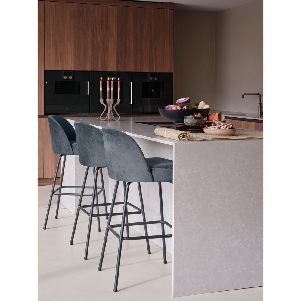 Baro kėdė VOGUE 80 cm, veliūras, tamsiai žalsva