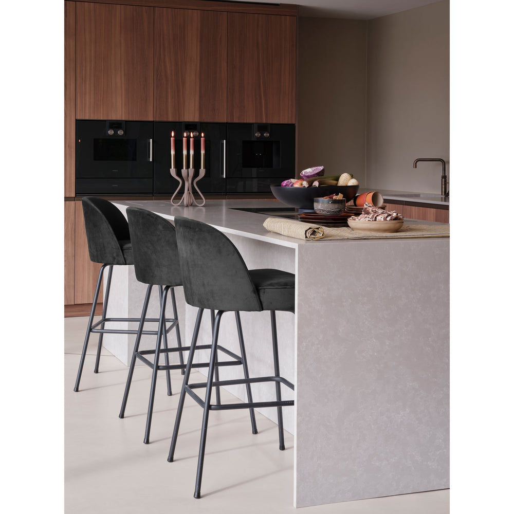 Baro kėdė VOGUE 80 cm. juodas veliūras