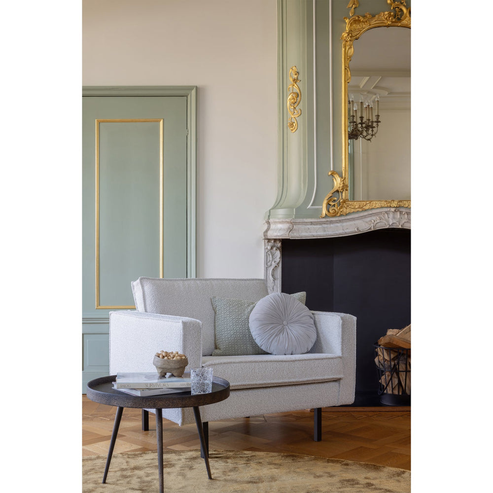 Armchair RODEO, bouclé fabric, natural color