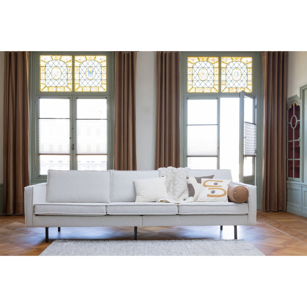 Sofa RODEO, 3 vietos, bouclé audinys, natūrali spalva