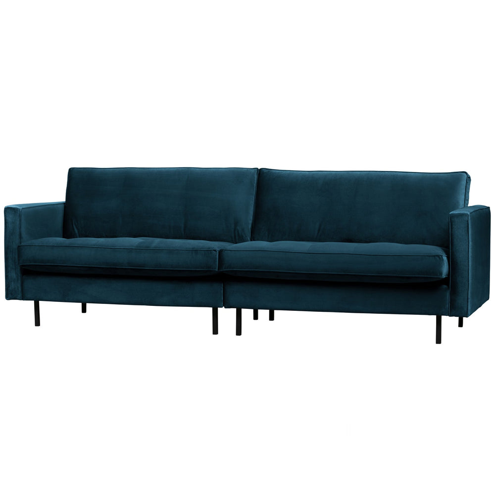 Klasikinė sofa RODEO, 3 vietos, veliūro audinys, mėlyna spalva