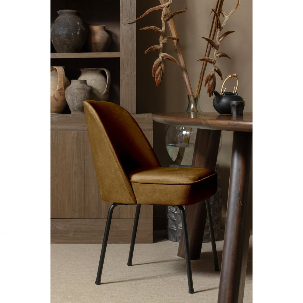 Dining chair VOGUE, velvet, honey yellow