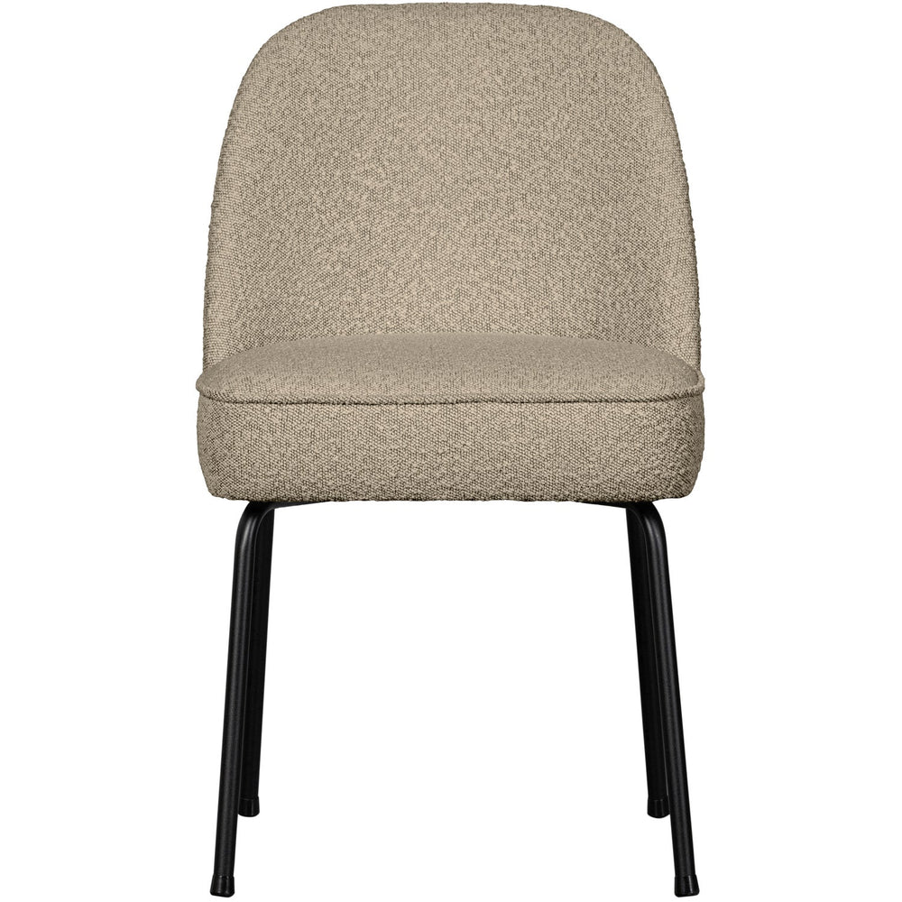 Dining chair VOGUE, bouclé fabric, light color